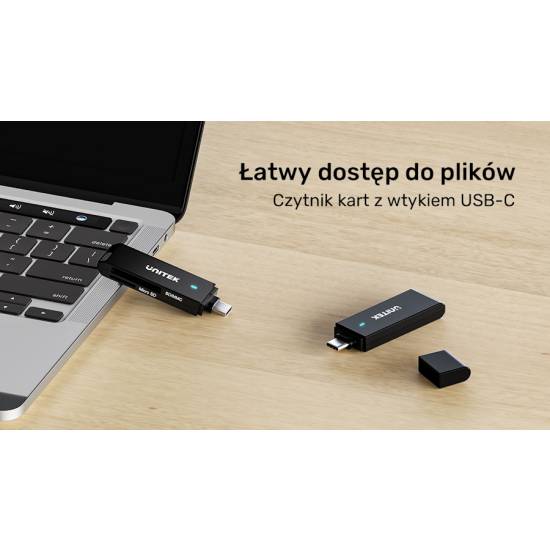 Czytnik kart SD/microSD USB-C 5Gbps Unitek Y-9328