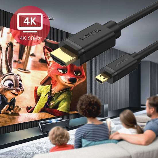 Kabel HDMI 2.0 M/M micro Basic 2,0m Unitek Y-C182