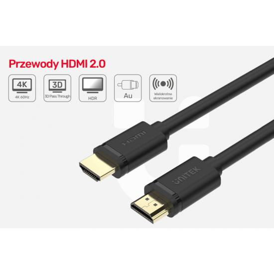 Kabel HDMI 2.0 M/M Basic 3,0m Unitek Y-C139M