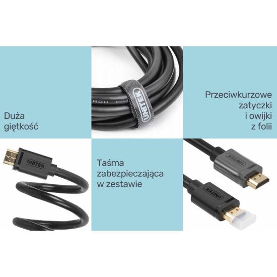 Kabel HDMI 2.0 M/M Basic 3,0m Unitek Y-C139M