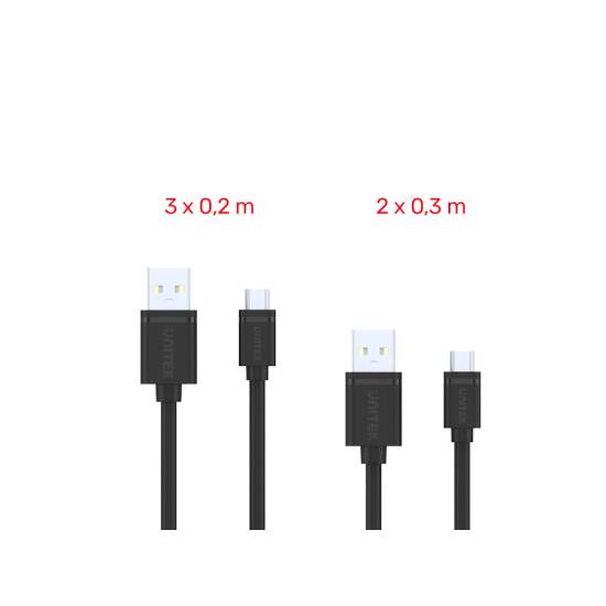 Kabel USB micro USB 5 szt.Unitek Y-C4007BK