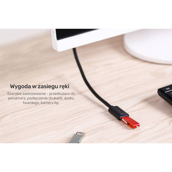 Kabel USB 3.1 AM-AF przedłużacz 3m Unitek Y-C4030GBK