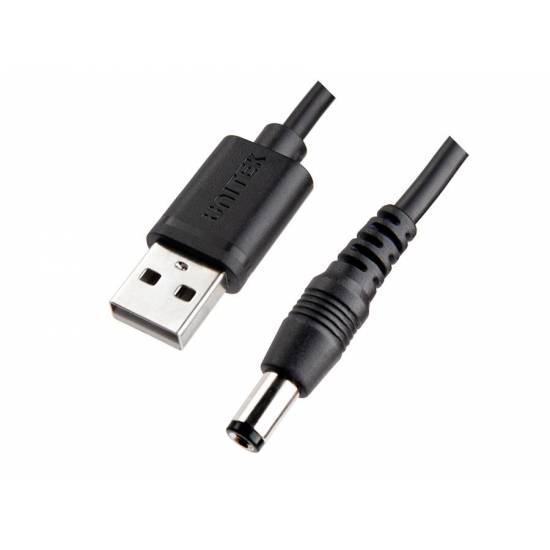 Kabel USB zasilający DC (5.5/2.5mm) 1,5m Unitek Y-C4046BK