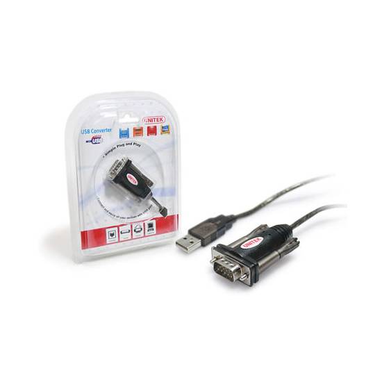 Konwerter USB -> RS-232 Unitek Y-105A + adapter DB9 na DB25