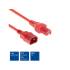 Kabel zasilania C14 - C15 1,2m AK5304 czerwony