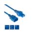Kabel zasilania C14 - C15 3,0m AK5337 niebieski