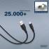 Kabel USB 2.0 USBA - USB-C 60W czarny 1,0m silikonowy Digitus AK-300340-010-S