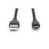 Kabel USB 2.0 USBA - USB-C 60W czarny 1,0m silikonowy Digitus AK-300340-010-S