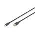 Kabel USB 2.0 USBA - USB-C 60W czarny 1,0m silikonowy Digitus AK-300340-010-S