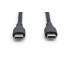 Kabel USB 2.0 USB-C - USB-C 60W czarny 1,0m silikonowy Digitus AK-300341-010-S