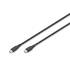 Kabel USB 2.0 USB-C - USB-C 60W czarny 1,0m silikonowy Digitus AK-300341-010-S