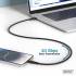 Kabel USB 3.2 Gen2 USB-C - USB-C 100W 10Gbs czarny 1,0m silikonowy Digitus AK-300342-010-S