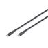 Kabel USB 4.0 Gen3 USB-C - USB-C 240W 40Gbs czarny 0,5m silikonowy Digitus AK-300344-005-S