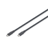 Kabel USB 4.0 ver.2.0 USB-C - USB-C 240W 80Gbs 8K@60Hz czarny 1,0m silikonowy Digitus AK-300350-010-S