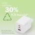 Ładowarka sieciowa zasilacz 100W GaN II USB-A x1 USB-C x2 Digitus DA-10304