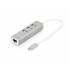 Hub USB2 x3 + karta sieciowa ethernet z USB C Digitus DA-70253