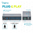 Hub USB 3.2 Gen1 5Gbit/s 7x USB-A host USB-B przemysłowy metalowa obudowa szyna DIN aktywny Digitus DA-70261