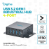 Hub USB 3.2 Gen1 5Gbit/s 4x USB-A host USB-C przemysłowy metalowa obudowa aktywny Digitus DA-70263