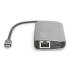 Hub USB-C -> USB 3.0 x2 HDMI x2 4K RJ45 PD 100W Digitus DA-70884