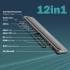 Stacja dokująca 12port USB-C HDMI x2 DP x1 RJ45 SD/microSD PD 100W 8K Digitus DA-70919