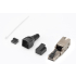 Wtyk modularny RJ45  kat.6A 10GbE PoE+ ekranowany beznarzędziowy metalowy łamany AWG 27-22 Digiitus DN-93636