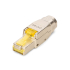 Wtyk modularny RJ45  kat.6A 10GbE PoE+ ekranowany beznarzędziowy metalowy AWG 27-22 Digiitus DN-93638