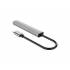 Hub USB-C -> USB 3.1 x4 aluminium 5 Gbps Orico AH-13-GY-BP