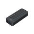 Hub USB-A 3.0 x7 z wyłącznikami portów 5Gbps Orico CT2U3-7AB-EU-BK-BP