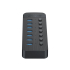Hub USB-A 3.0 x7 z wyłącznikami portów 5Gbps Orico CT2U3-7AB-EU-BK-BP