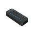 Hub USB-A 3.0 x7 z wyłącznikami portów 5Gbps Orico CT2U3-7AB-EU-BK-BP