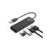 Hub USB 3.0 x4 czarny 5Gbps Orico PAPW4A-U3-015-BK-EP