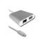 Hub USB-C -> USB 3.0 x1 plus VGA Gigabit PD 92W Qoltec 50410