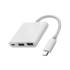 Adapter USB-C -> HDMI 4K + USB 3.0 A + USB-C 3.1 PD 100W Qoltec 50425 biały
