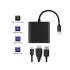 Adapter USB-C -> HDMI 4K + USB 3.0 A + USB-C 3.1 PD 100W Qoltec 50430 czarny