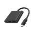 Adapter USB-C -> HDMI 4K + USB 3.0 A + USB-C 3.1 PD 100W Qoltec 50430 czarny