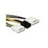 Adapter zasilania molex żeński x2 - PCI-E 8-pin męski 0,15m Qoltec 50433
