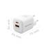 Ładowarka sieciowa GaN USB-C PD USB-A QC 3.0 35W Qoltec 50763 biała
