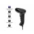 Czytnik kodów kreskowych 1D Qoltec 50866 USB czarny