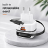 Ładowarka sieciowa GaN USB-C 65W 5-20V 3-3.25A Super Fast wysuwany kabel Qoltec 51784