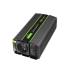 Przetwornica napięcia Monolith 600W / 1200W 12V na 230V Czysty Sinus Qoltec 51933