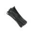 Opaski zaciskowe wielorazowe 100szt 7.2*350mm Nylon66 UV czarne Qoltec 52233