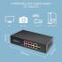 Switch x10 10/100/1000Mbps x1 SFP POE 120W Qoltec 52297