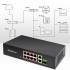 Switch x10 10/100/1000Mbps x1 SFP POE 120W Qoltec 52297