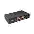 Switch x10 10/100/1000Mbps x1 SFP POE 120W Qoltec 52297