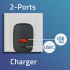 Ładowarka sieciowa GaN USB-C USB-A 30W 5-20V 1.5-3A POWER PRO Qoltec 52377
