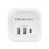 Listwa zasilająca 3-gniazda 2x USB 1x USB-C kostka kabel 2m Qoltec 52547