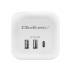Listwa zasilająca 3-gniazda 2x USB 1x USB-C kostka Qoltec 52548