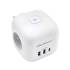 Listwa zasilająca 3-gniazda 2x USB 1x USB-C kostka Qoltec 52548