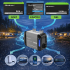 Przetwornica napięcia Pure Sine Wave 300W / 600W 12V na 230V LCD USB USB-C kompatybilna z LiFePO4 GEL AGM czysty sinus Qoltec 52687