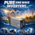 Przetwornica napięcia Pure Sine Wave 1000 / 2000W 12V na 230V LCD USB USB-C kompatybilna z LiFePO4 GEL AGM czysty sinus Qoltec 52689